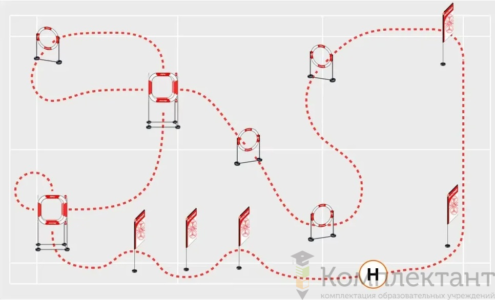 Трасса для мини дронов "Tiny Whoop (Тини Вуп)" для помещения