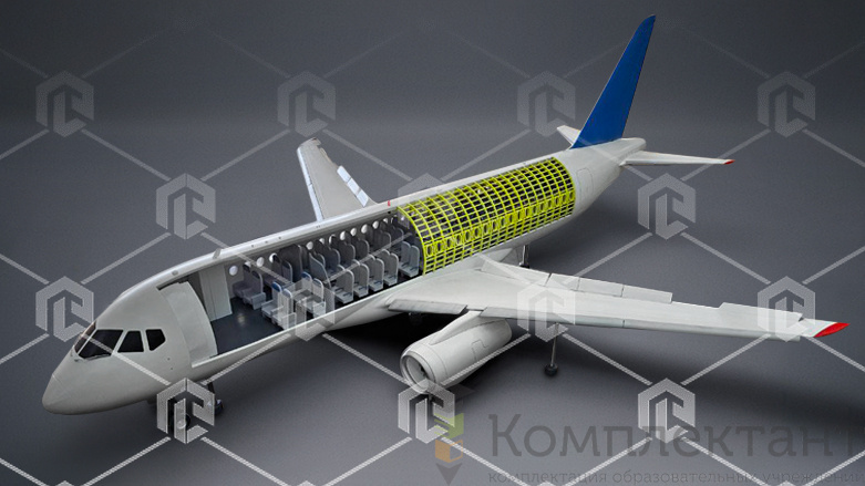 Препарированный макет авиационной техники - Sukhoi Superjet 100